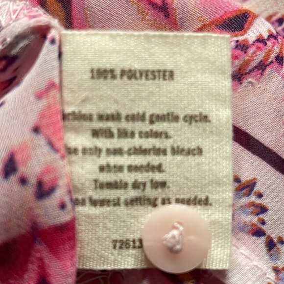 Women’s Decree Pink Sheer Blouse Size Medium - Picture 6 of 6